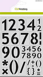 Schablone A4 Zahlen und Sonderzeichen 2